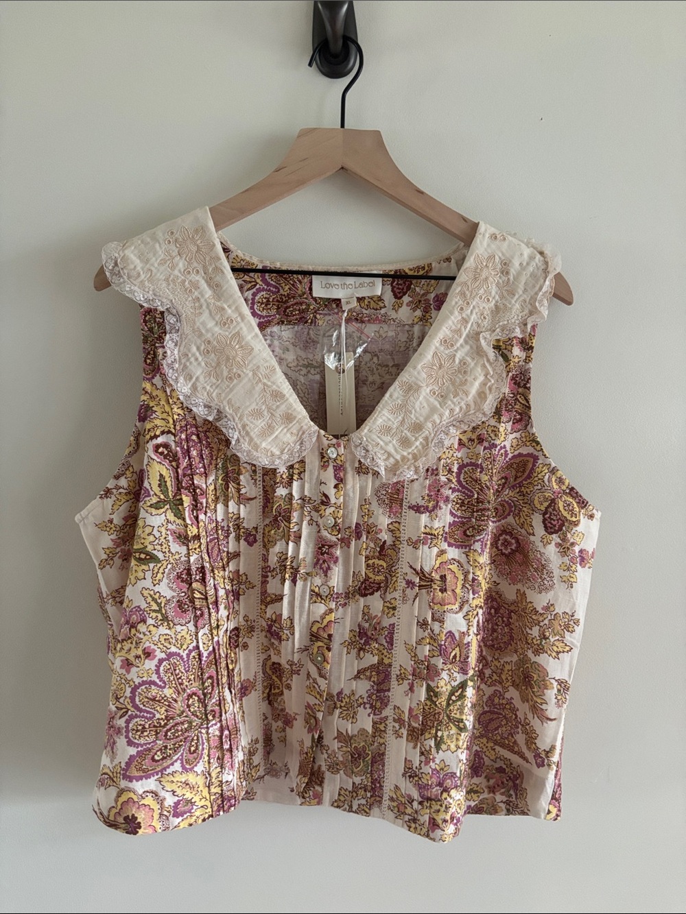 NWT Love the Label • Casey collared top—linen/cotton blend. - Picture 2 of 9